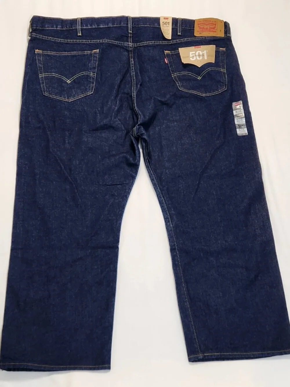 Levi’s 501 Original Men’s Big & Tall Jeans 52x30 NWT Dark Wash Blue Stretch